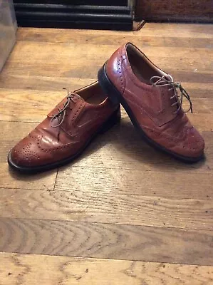 Mens Oaktrak Tan Brogue Laced Shoes. Size 7/41!! • £15