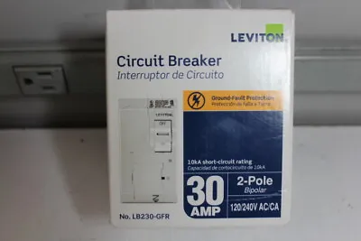 $49.50 • Buy Leviton LB230-GFR 30 Amp 2-Pole GFCI Circuit Breaker 120V / 240V AC / CA  SEALED