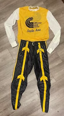 Vintage Motocross Leathers/Trim Racing With MX Jersey Size Large/ Retro Racing • $333