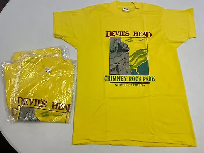 Vintage 80s Devils Head Chimney Rock North Carolina￼ T-Shirt Medium￼ NOS New • $25