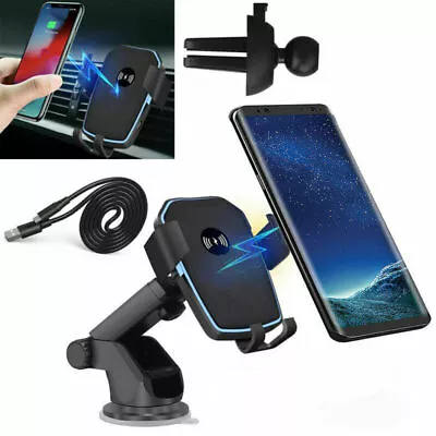 Fast Wireless Car Charger Automatic Clamping Mount Air Vent Phone Holder • $13.79