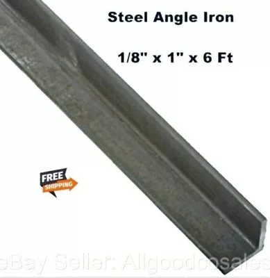 1/8  Thick Angle Iron 1  X 6 Ft.  Hot Rolled Carbon Steel  90° Stock  Mill • $30.75