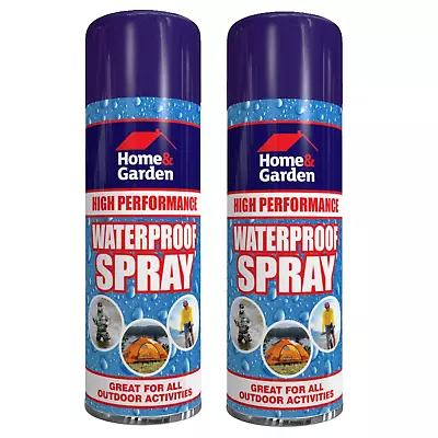 2x Waterproof Spray 300ml Fabric Protector For Fishing Hiking Camping & Clothes • £6.59