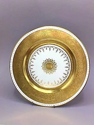 Thomas Goode & Co London 16cm Gold Encrusted Cabinet Plate - Minton Atlantis • £125