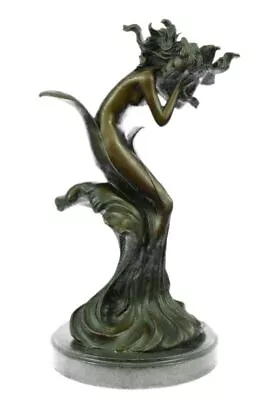Nude 100% Bronze Figurine Greek Monster Gorgon Medusa Home Decor Mythology • $249