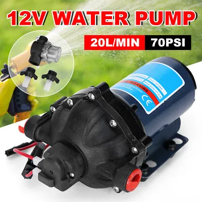 $95.95 • Buy 12V Water Pump 20L/MIN 70 PSI High Pressure For Caravan Farm Camping Boat AU