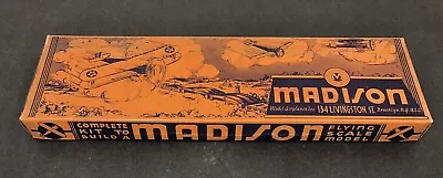 Vintage 1932 Madison DeWoitine D-33 Flying Scale Model Balsa Wood Airplane Kit • $60