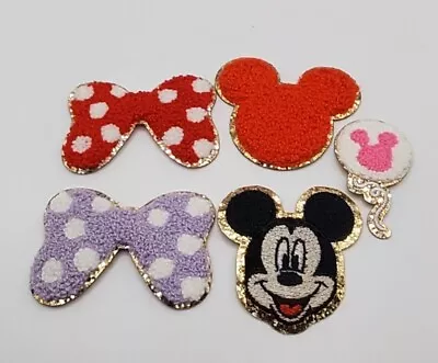 Minnie Mouse Bow Disney Chenille Patch Lot & Gold Glitter Trim FREE Shipping  • $9.99