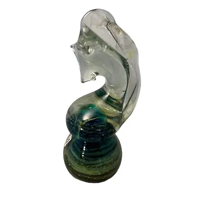 MDINA GLASS KNIGHT Paperweight  -Handmade  Blue/Green Art Glass - Signed • $42