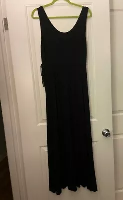 Nicole Miller Sleeveless Black Maxi Dress Women's Size Large • $12