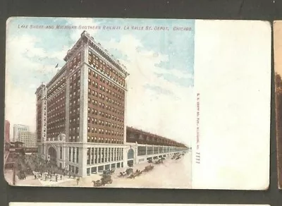 Postcard Chicago ILL Lake Shore Michigan Southern Railway La Salle St Depot 1908 • $5.95