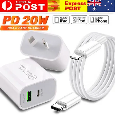 DUAL USB Wall Charger Fast PD Power Adapter Type C For IPhone 15 14 13 12 IPad • $6.99