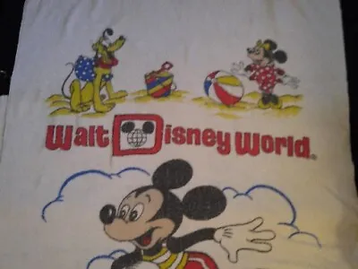 Vintage Walt Disney World Beach Bath Towel Mickey Surfing Minnie Pluto Goofy  • $11.19