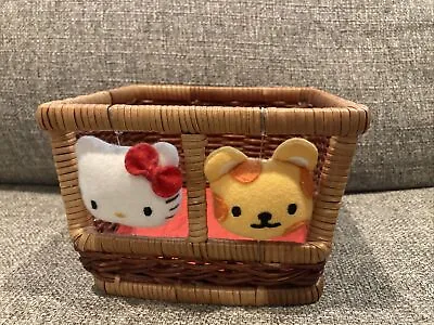 Vintage Hello Kitty Rattan Small Basket - Unique & Rare • $49.99