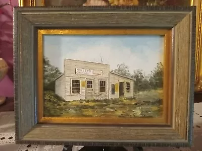 $29.99 • Buy Small Vintage 7 X9  Framed Painting On Canvas Board Signed Cruthers