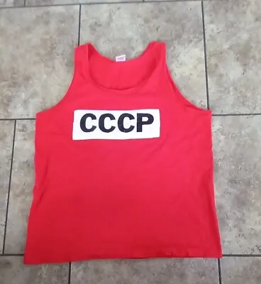 80s Vintage CCCP Russian Tank Top. Super Rare Only One Online  • $125