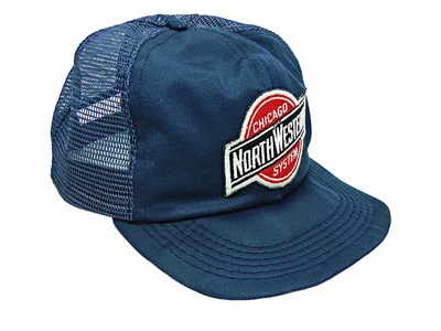$22.97 • Buy Vintage Snapback Chicago Northwestern System Railroad Trucker Hat Mesh Blue USA