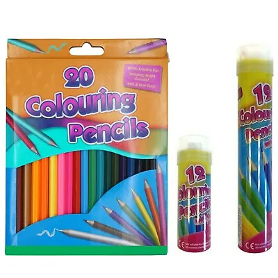 Half/Full Size Coloring Pencil Box Kids Adults Sketching Drawing Pencil Colors • £4.04