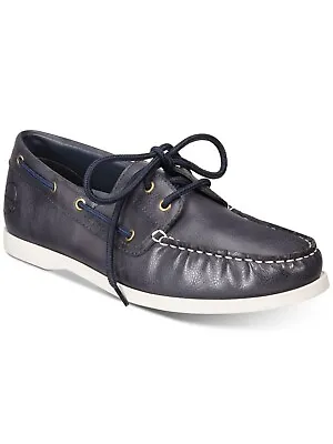 WEATHERPROOF VINTAGE Mens Navy Cushioned Benny  Lace-Up Boat Shoes 9 M $75 • $7.65