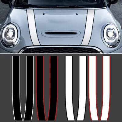 Car Engine Hood Bonnet Decor Sticker Stripes Decal For Mini Cooper S JCW R55 R56 • $14.39