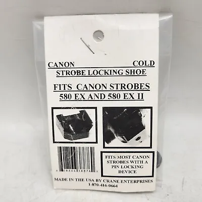 Crane Enterprises Canon Cold Strobe Locking Shoe For 580 EX II Flash Light Stand • $9.99