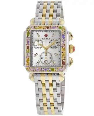 New Michele Deco Soiree Chronograph Diamond Dial Women's Watch MWW06A000801 • $1730.73