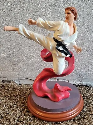 Karate Figure Figurine Statue Vintage Black Belts Of Honor Flying Sidekick... • $29.95