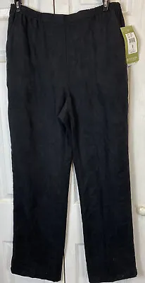 Erin London Size 8 Elastic Waist Pull On Black Slacks New Pockets • $14.99