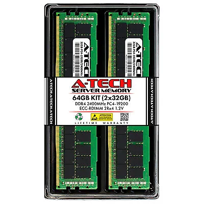64GB 2x 32GB PC4-2400 RDIMM ASRock Rack 3U8G+ EP2C612D8C EPC612D8A-TB Memory RAM • $129.98