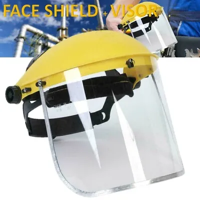 £5.99 • Buy Full Face Shield Clear Flip Up Visor Eye Protection Mask Safety Work Guard New