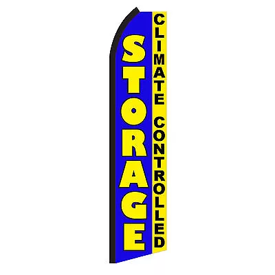 STORAGE CLIMATE Advertising Sign Swooper Feather Flutter Banner Flag Only • $20.95
