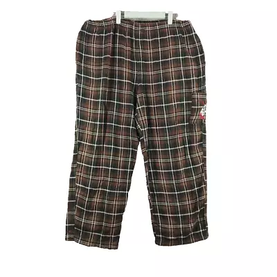 BIG DOG Men Flannel Pajama Size XL 40W 31L Plaid Woven Multicolor Fall Cozy Draw • $12.25