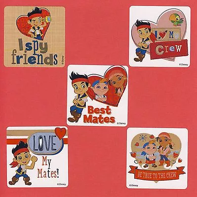 15 Jake And The Never Land Pirates Valentine's Day - Large Stickers - Favors • £2.51