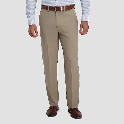 Haggar H26 Men's Premium Stretch Classic Fit Dress Pants - Khaki 32x32 • $18.99