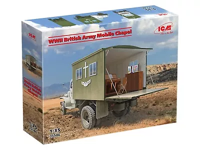 ICM 35586 - WWII British Army Mobile Chapel - 1:35 Scale Model Kit • $59.99