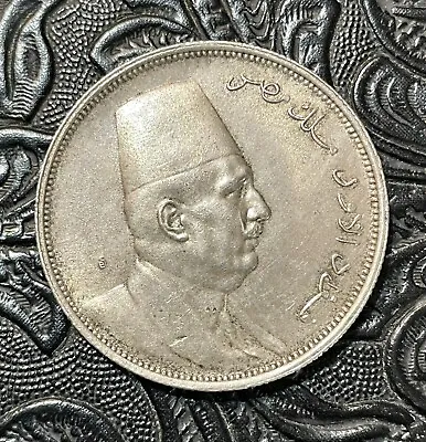 $149.99 • Buy Egypt, 1923, No H Mark. Silver 10 Piastres. King Fouad. Au. Rare.