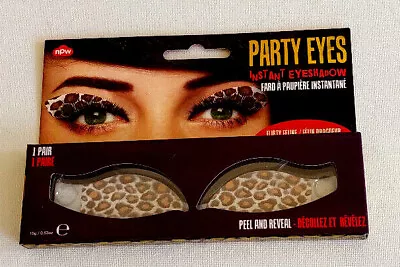 PARTY EYES INSTANT EYESHADOW LEOPARD PRINT PEEL And REVEAL FESTIVAL PARTIES FUN • £2.99