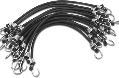 15 Pack Heavy Duty Bungee Cords With Hooks 11 Inch Mini Rubber Bungee Cord Elast • $10.47