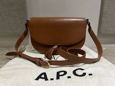 Authentic APC Diane Tassel Brown Leather Crossbody Bag • $69.99