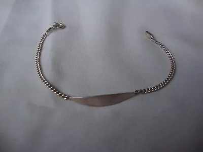 VINTAGE 1980s ITALY CHILD'S IDENTITY BRACELET 6  STERLING SILVER STAMPED 925 • $11.99