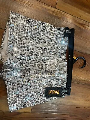 NWT Spirit Halloween Silver Sequin Shorts Women's Small • $9.99