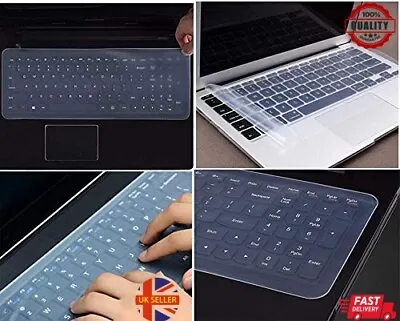 Keyboard Cover Protector Skin Silicone Universal For Laptop Macbook 13  To 15  • £2.85