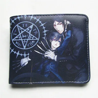 $7.98 • Buy Anime Black Butler Sebastian Michaelis Leather Wallet Coin Purse Cosplay Gift