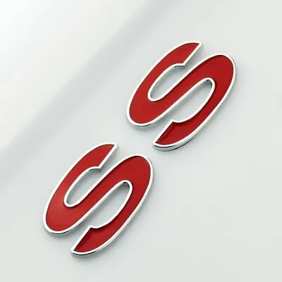 2Pc SS Emblem 3D Badge Logo For 96-02 SLP SS 12369965R (Chrome Red) • $18.99