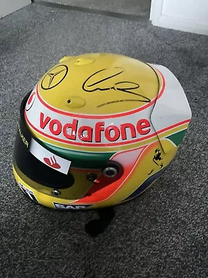 LEWIS HAMILTON 2007 Monte Carlo.F1 REPLICA HELMET FULL SIZE SIGNED. • £500