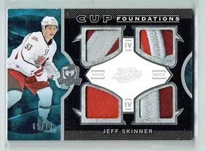12-13 UD Upper Deck The Cup Foundations  Jeff Skinner  /10  Quad Patches   • $69.99