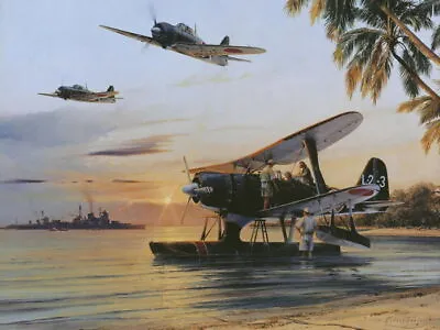 V0960 Japanese Aircraft World War 2 Military Painting Decor WALL POSTER PRINT AU • $48.35