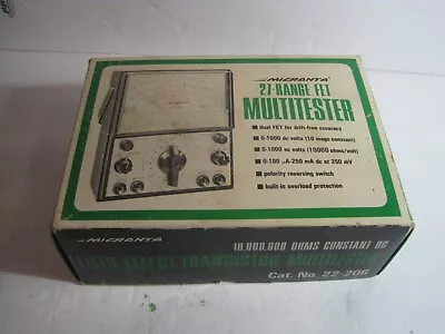 Radio Shack Micronta 27 Range Fet Multitester Cat No 22-206 Korea Vintage • $29.99