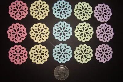 50 Easter Martha Stewart Vintage Doily Die Cuts Punches Confetti 5 Pastel Colors • $1.99