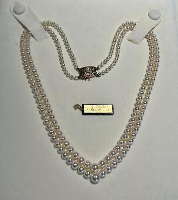 RARE Mikimoto 18K Gold Graduated Pearl Necklace ~ A+ • $4500